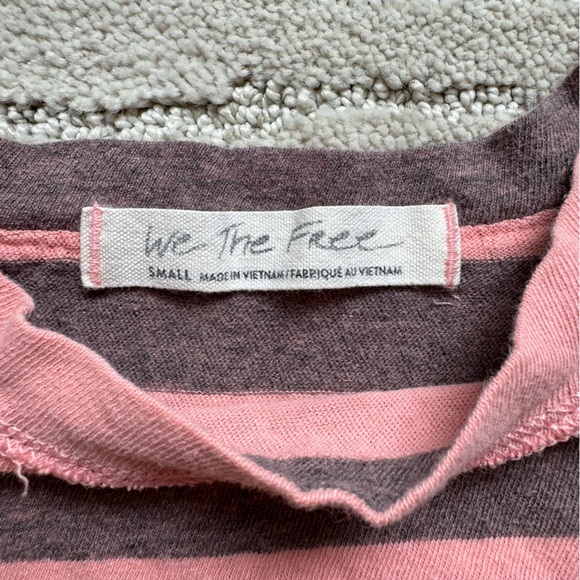 ✨ Free People We The Free The Twist Coral Light Striped Tank Top - Picture 7 of 11